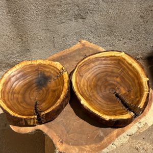 ظرف روستیک چوب گردو